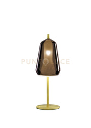 X-RAY LAMPADA DA TAVOLO VETRO ALTO BRONZO MONTATURA ORO CON DIMMER ATTACCO G9