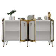 Credenza in legno "Bare" - 150 x 40 x 80 cm - Oro