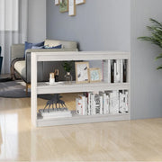 Libreria/Divisorio Bianco 100x30x71,5 cm Legno Massello di Pino 808209