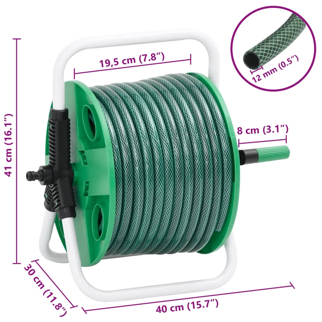 Avvolgitubo Verde Autoportante con Tubo 30 m PVC CFW7800800