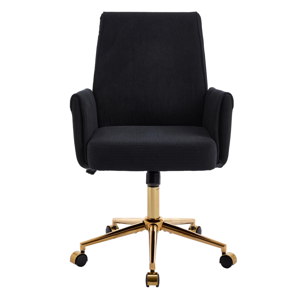 Sedia da Ufficio Girevole Ergonomica ¨C MINIMAL ¨C Schienale Medio, Tessuto a Righe, Altezza Regolabile
