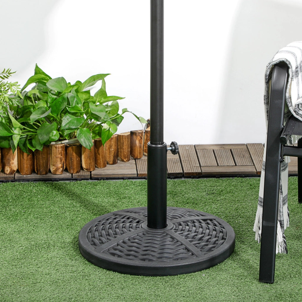 Base per Ombrellone con Cemento ¨C Zephmum ¨C Nero 9,5 kg per Tubi ?38/48 mm