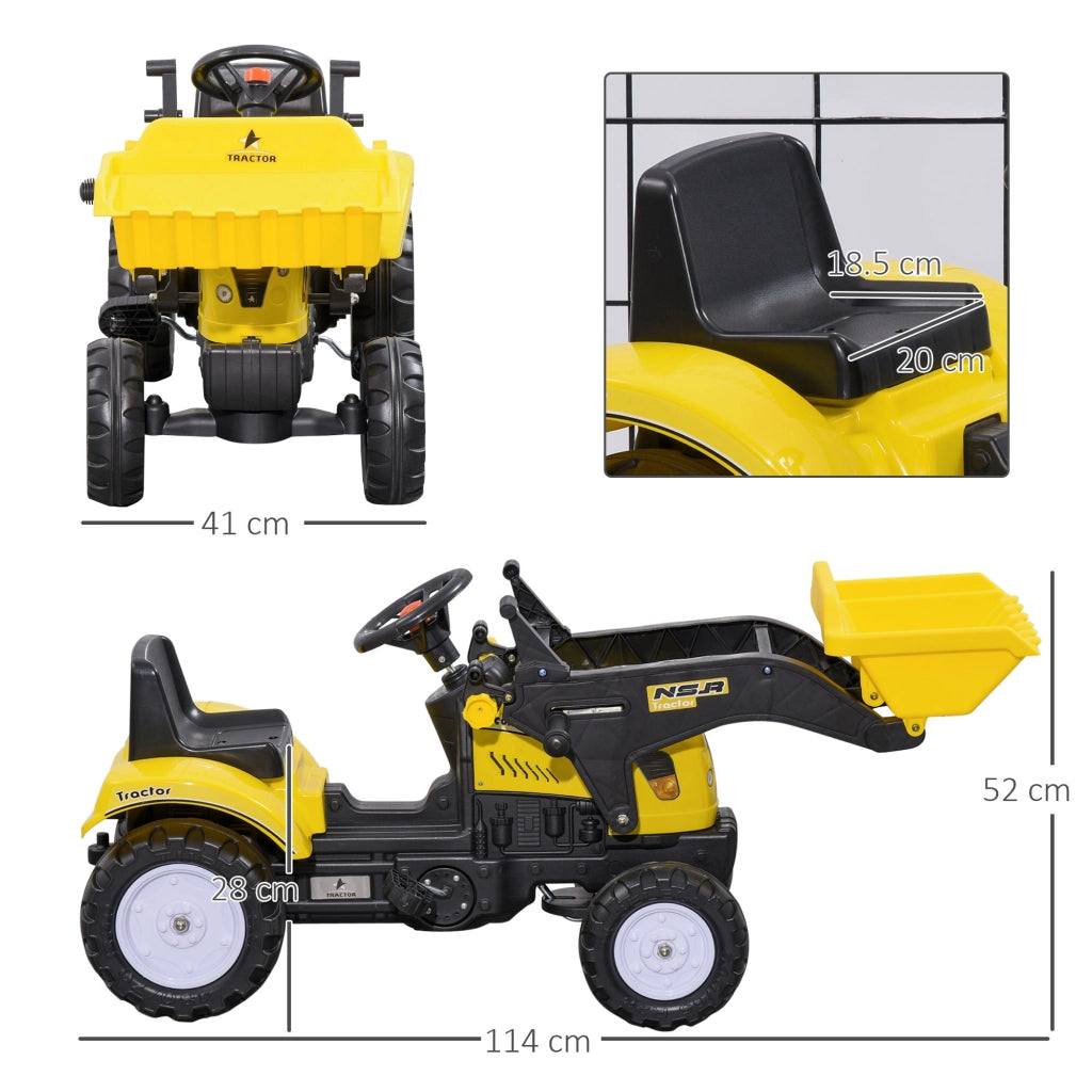 Giocattolo Escavatore con Ruspa ¨C Zephmum ¨C Giallo per Bambini 3 Anni