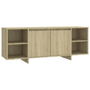 Mobile TV multimediale mensola TV credenza TV sala da pranzo soggiorno camera da letto rovere Sonoma 130 x 35 x 50 cm legno ingegnerizzato beige 02_0027474