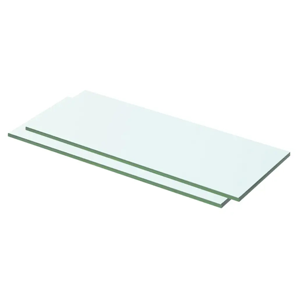 Mensole in Vetro Trasparente 2 pz 50x15 cm cod mxl 33412