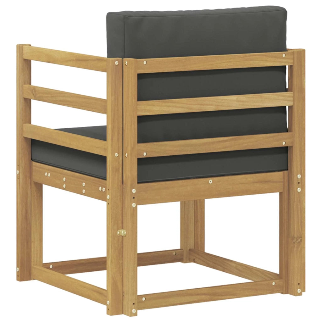 2 Pezzo Set di divani da esterno-Sofa da giardino Poliestere Bianco e Antracite 937835