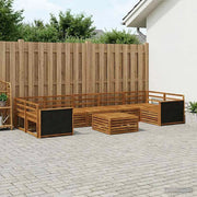 Set di divani da esterno 8 pz Naturale Legno di Acacia Massello 3383132