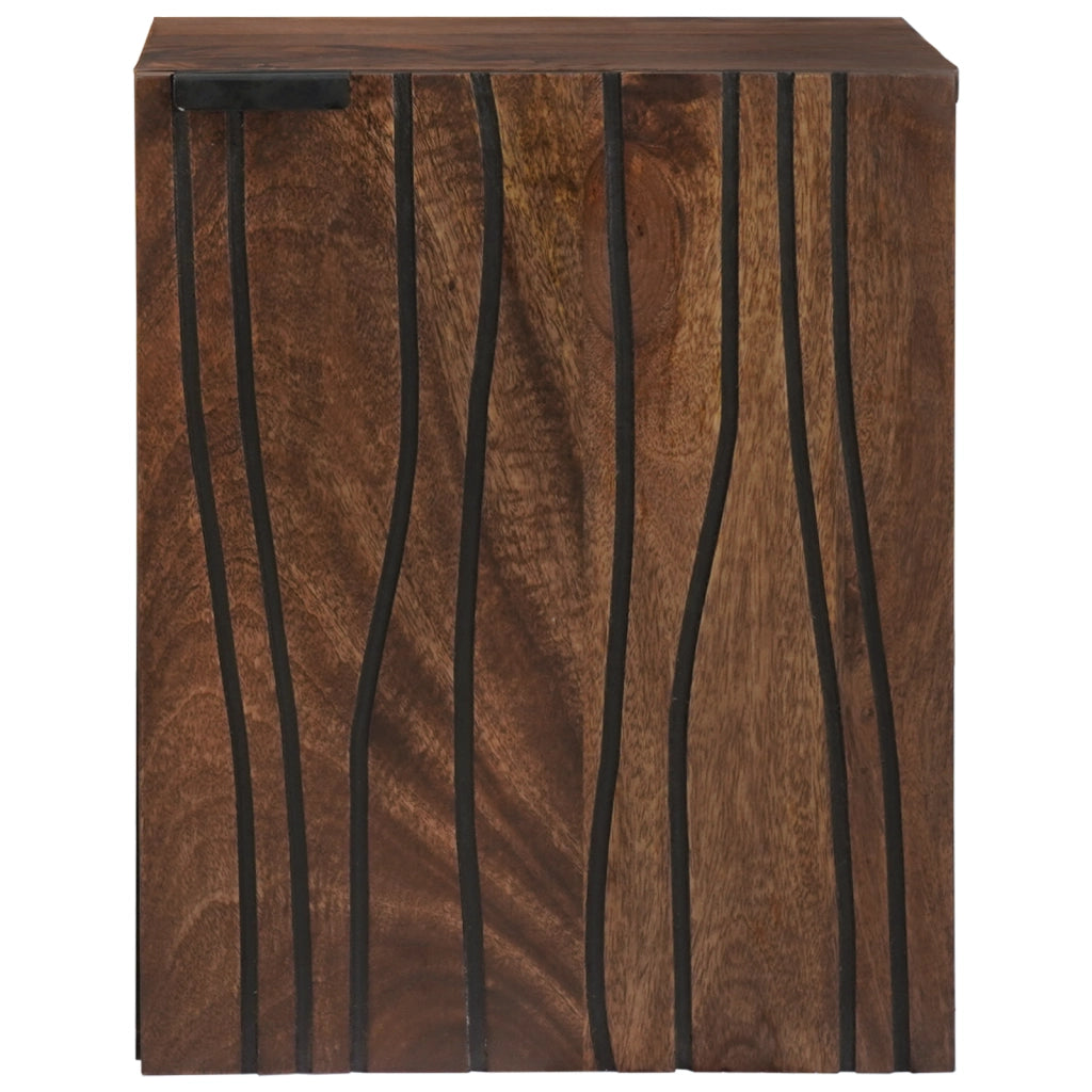 Armadio appeso da bagno 38x33.5x48 cm in legno massello e MDF