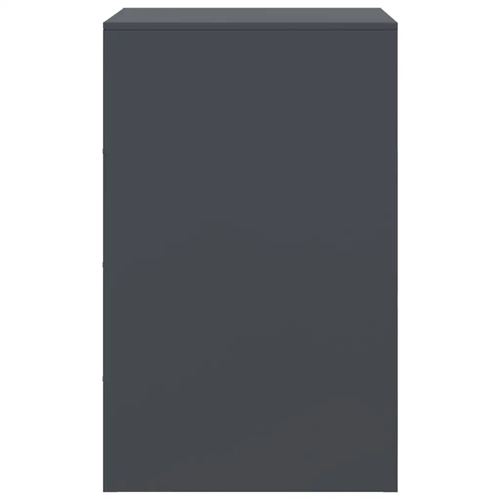 Comodino | Armadio da Notte | Mobiletto da notte Antracite 34,5x39x62 cm in Acciaio