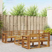 Set di divani da esterno 9 pcs Naturale