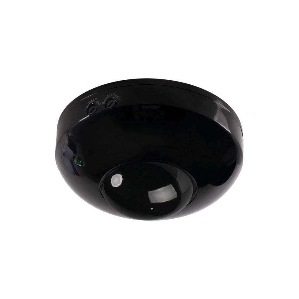 Sensore PIR nero soffitto Ø11,5cm 10m IP20 Kanlux ZONA