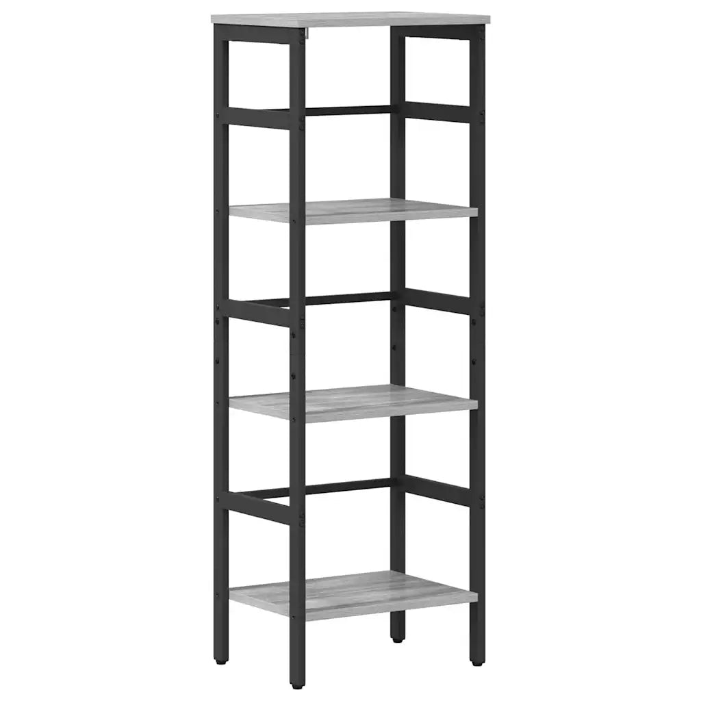 Libreria-Scaffale per Libri-Mobile di Stoccaggio Grigio Sonoma 40 x 29,5 x 115 cm Legno multistrato