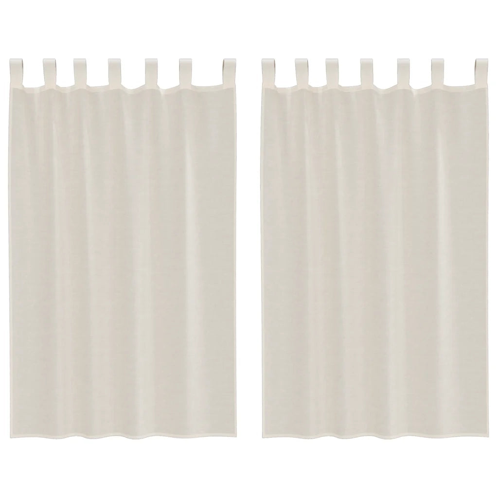 Tende in Voile con Linguetta 2 pz Crema