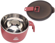 Borsa di Latta 900ml - Doppia Isolazione - In Acciaio Inossidabile - Borsa di Latta Pratica - Orecchino per Telefono - Coperchio Antiscivolo