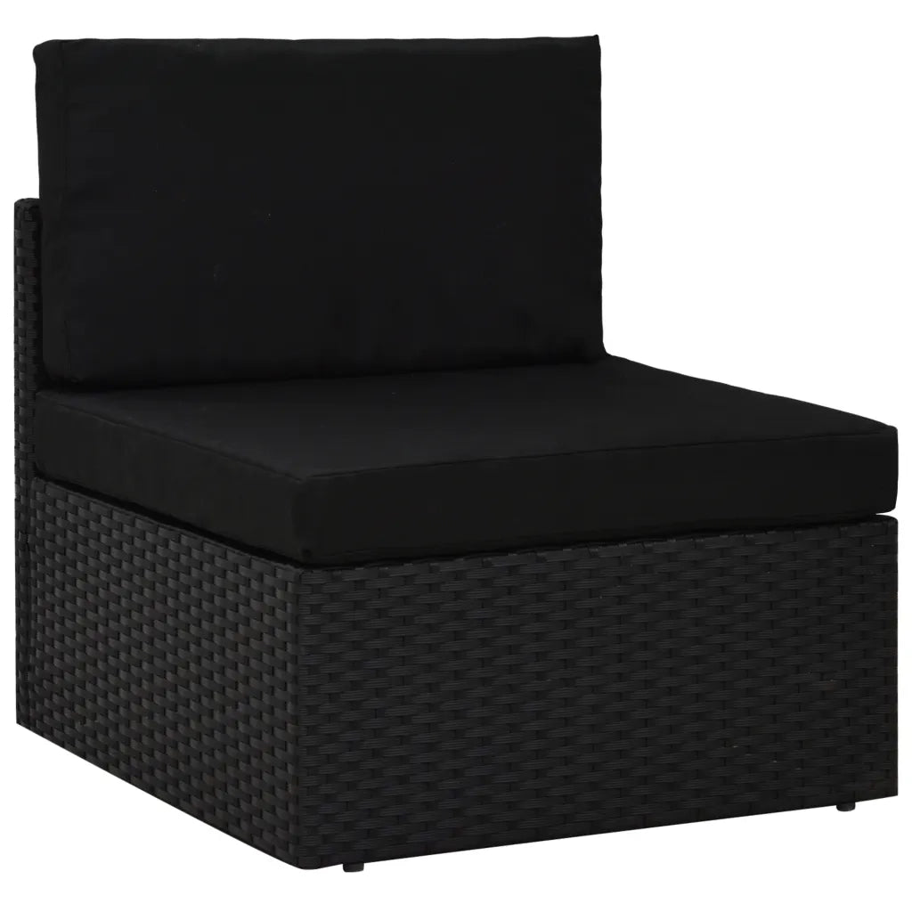 Seduta Centrale Modulare in Polyrattan Nero cod mxl 64902