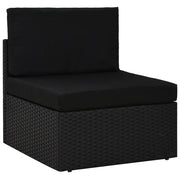Seduta Centrale Modulare in Polyrattan Nero cod mxl 64902
