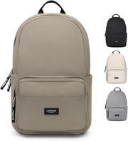 Borsa scolastica per ragazze e ragazzi adolescenti grigia - Nr. 3 - Borsa per donne e uomini per la scuola - 16" tasca per laptop - Realizzata con PET riciclato - Impermeabile