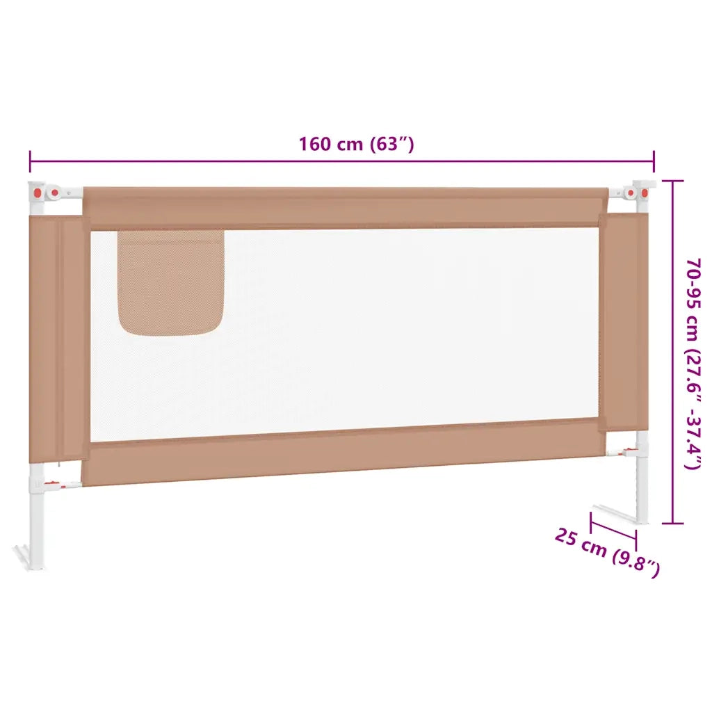 Sponda Letto di Sicurezza per Bambini Talpa 160x25cm in Tessuto 10221