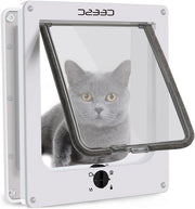 Porta gatto magnetica con chiusura a giro 4 vie per gatti grandi, gattini - Versione migliorata