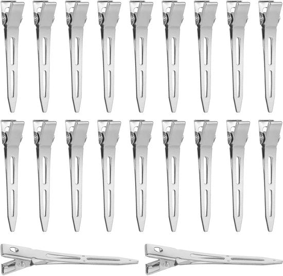 20/40 pacchi di fermacapelli, spille da capelli in argento 5,5 cm, fermacapelli a coccodrillo, spille da capelli metalliche, attrezzature per parrucchieri - Argento, diversi - 20 pezzi