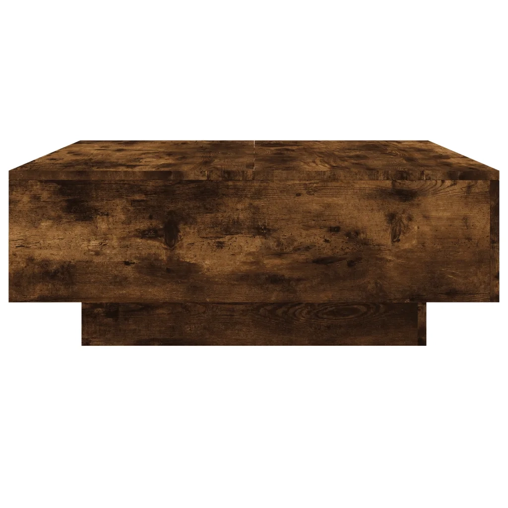 Tavolino da Salotto-Tavolino da soggiorno-Tavolo Rovere Fumo 80x80x31 cm Legno Multistrato