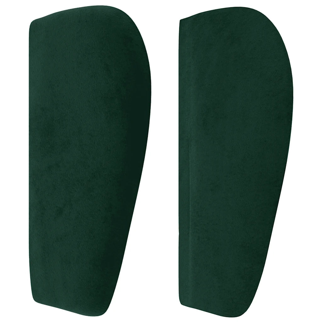Testiera ad Orecchio Verde Scuro 147x23x78/88 cm in Velluto 3116915