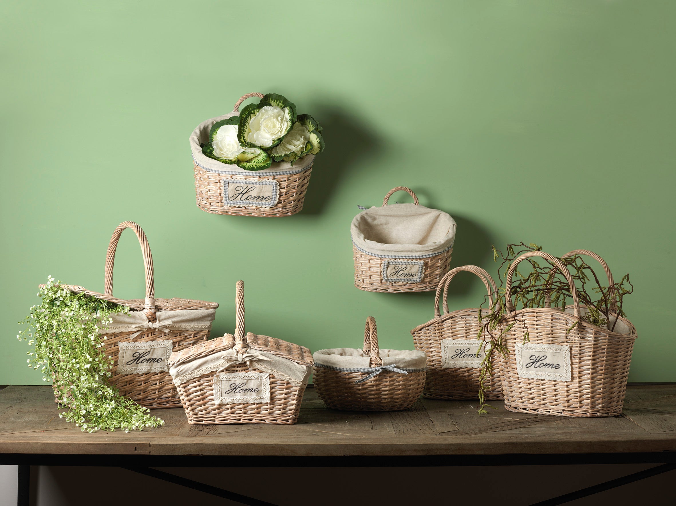 Paniere Rettangolari Home in Vimini Larghezza 40 cm