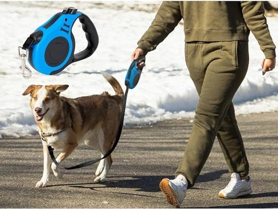 Raccordo per cani - lunga cintura retrattile per cani, cintura retrattile per cani, cintura retrattile per cani, cintura retrattile per passeggiate 5 m