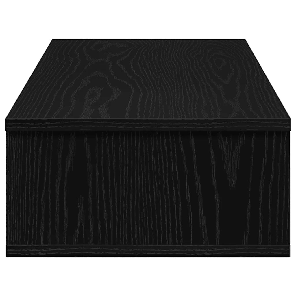 Scaffale a Parete con Cassetti Nero 80x31x17 cm in Truciolato 859951