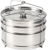 Pentola a Stagno 3 Livelli - Acciaio Inox - Stoviglie - Cottura Salutare - Ideale per Zuppe/Lasagna - Adatta per Molti Piatti - Cottura a Vapore