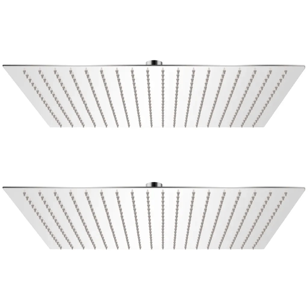 Soffione per Doccia a Pioggia 2 pz Acciaio Inossidabile 50x50cm cod mxl 50345