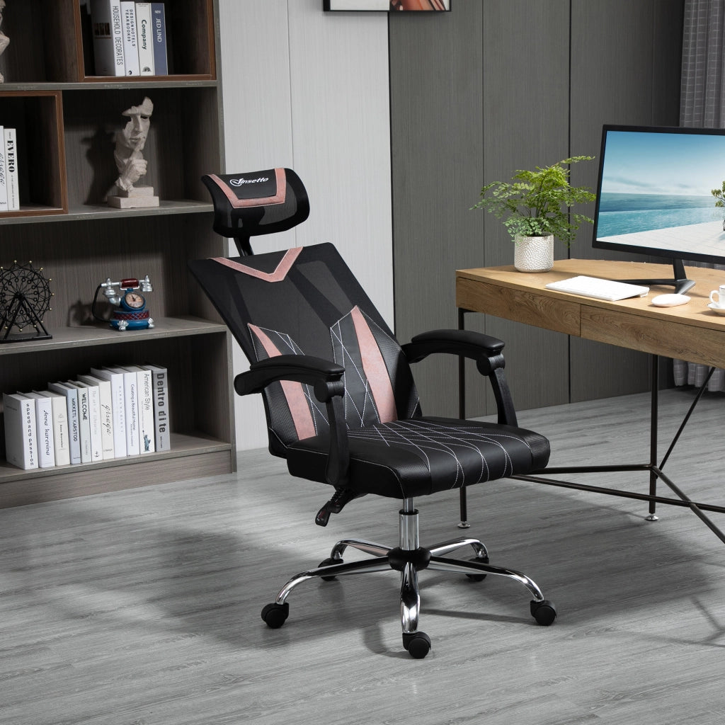 Sedia da Ufficio Ergonomica con Schienale a Rete ¨C Zephmum ¨C Grigio 58x62.5x112-120cm