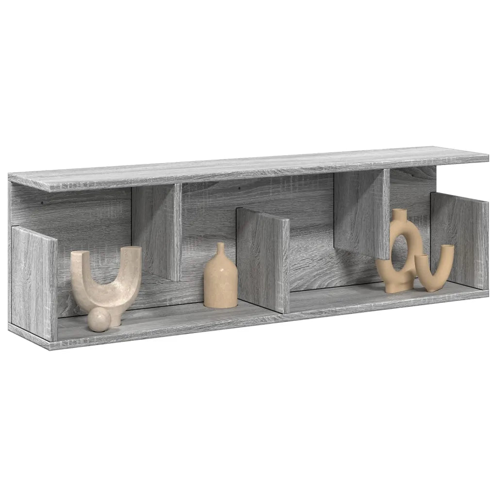 vidaXL Mobile a Parete 100x20x30 cm Grigio Sonoma in Legno Multistrato