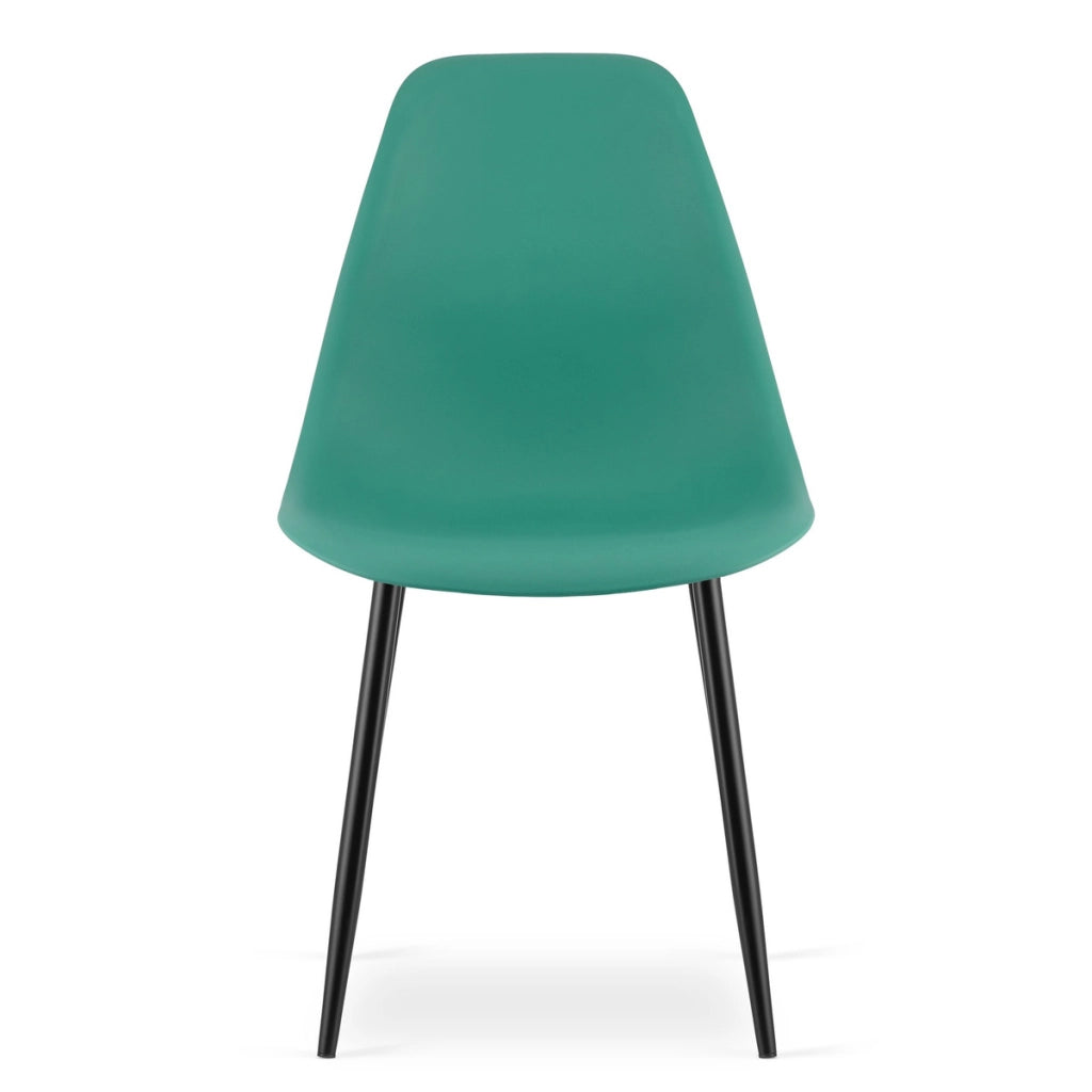 Set di 2 sedie moderne WAT in polipropilene verde