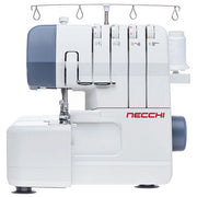 Necchi tagliacuci NCN11C, cucitura 2 3 4 fili, telaio in metallo, braccio libero, luce LED, 1300 punti al minuto