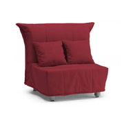 Poltroncina Andreou, Poltrona Sfoderabile Made in Italy, 85x90x85h cm Rosso