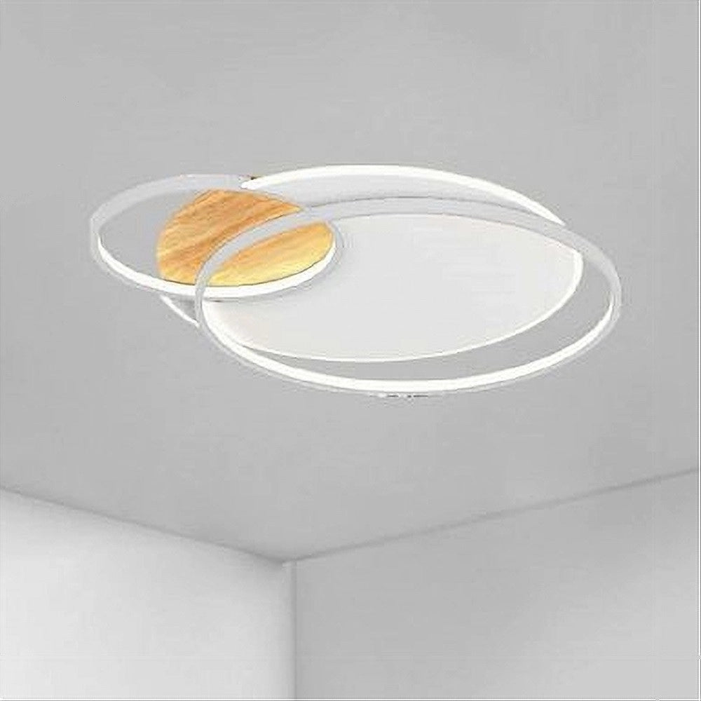 Trade Shop - Plafoniera Led 38 W Cerchi Bianco Lampadario Soffitto Moderno Luce Fredda 70845 -
