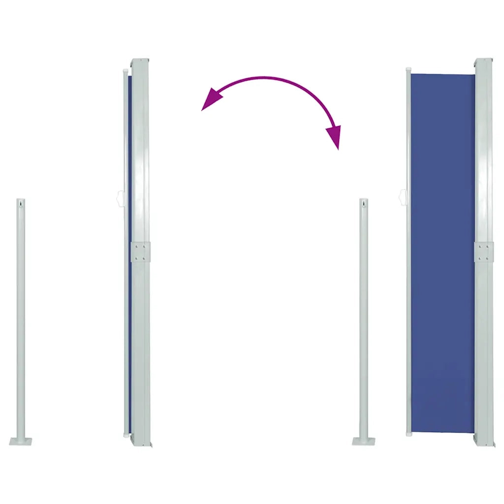 Tenda da Sole Laterale Retrattile 140 x 300 cm Blu 45355