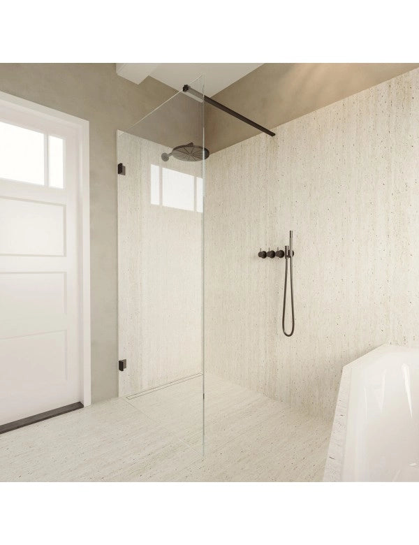 Parete doccia walk-in SCANDIC NXT 400 RIHO 160x200 cm con cerniere nere