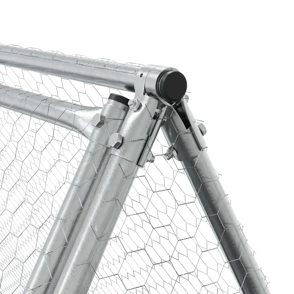 Conigliera Argento 200x105x91 cm in Acciaio Zincato