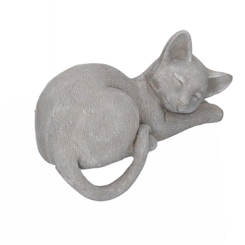 Gatto resina grigio cm 19x11,5h14,5