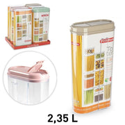 1 Pezzo Barattolo Recipiente da Cucina Totem in Plastica 2350 ml 3 Colori