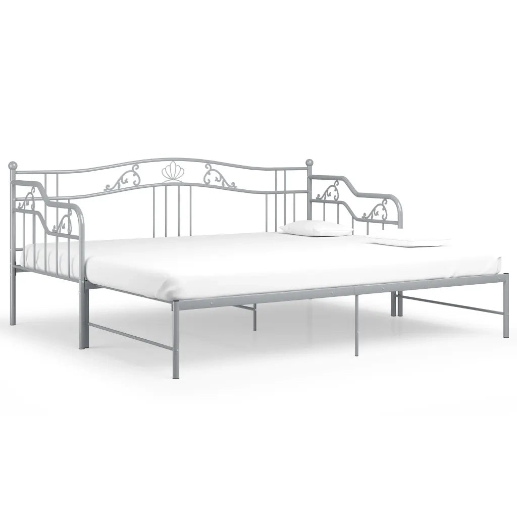 Telaio Divano letto | Sof¨¤ letto | Letto singolo Estraibile Grigio in Metallo 90x200 cm
