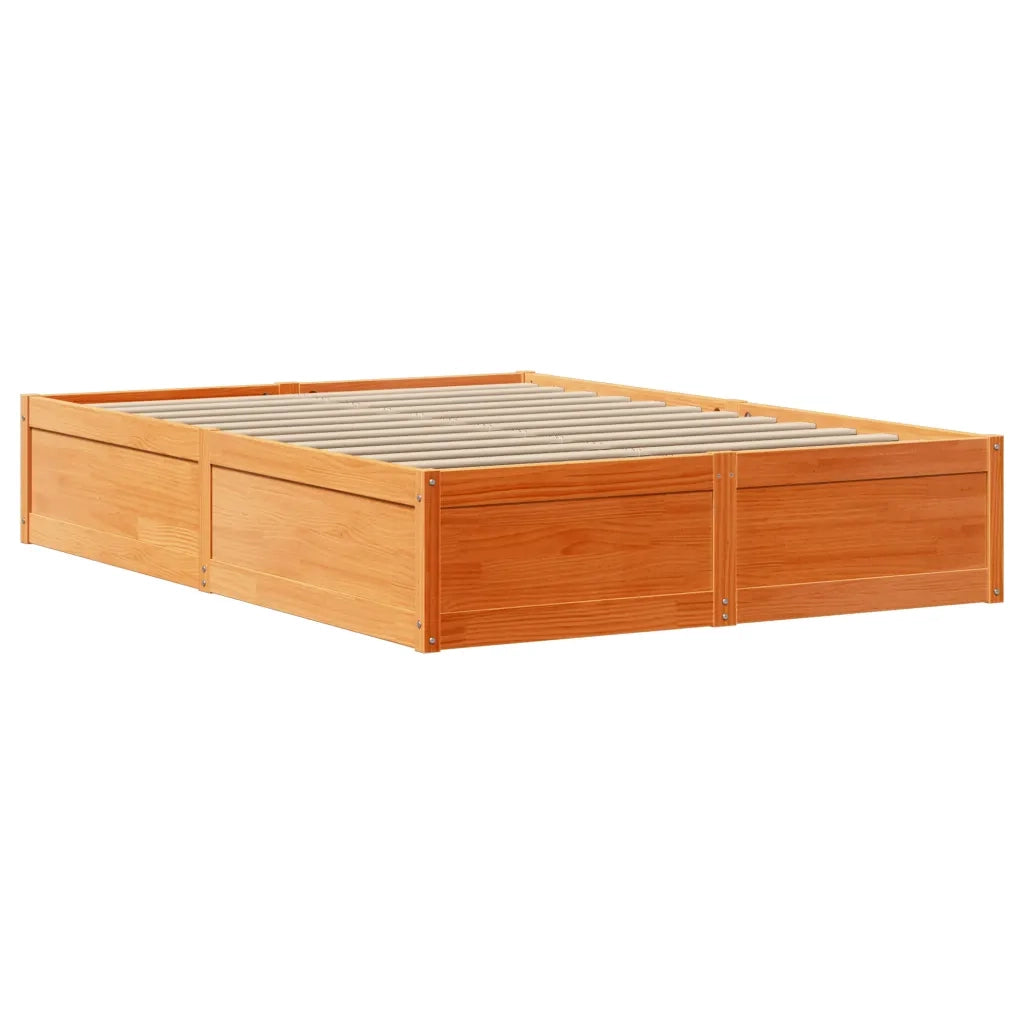 Giroletto senza Materasso Marrone Cera 120x200 cm Legno di Pino