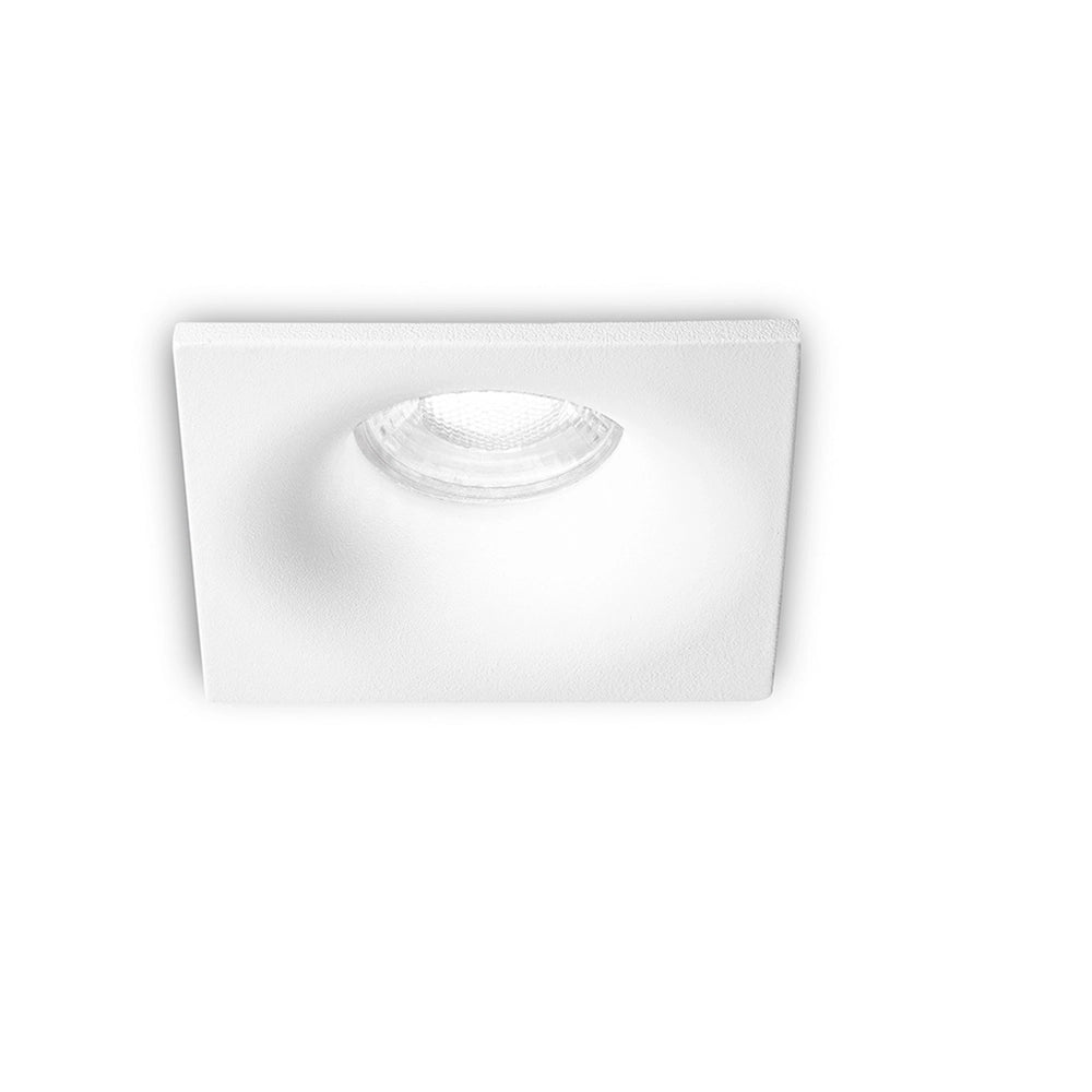 Faretto Incasso Quadrato Moderno Oasis Alluminio Bianco 1 Luce Gu10