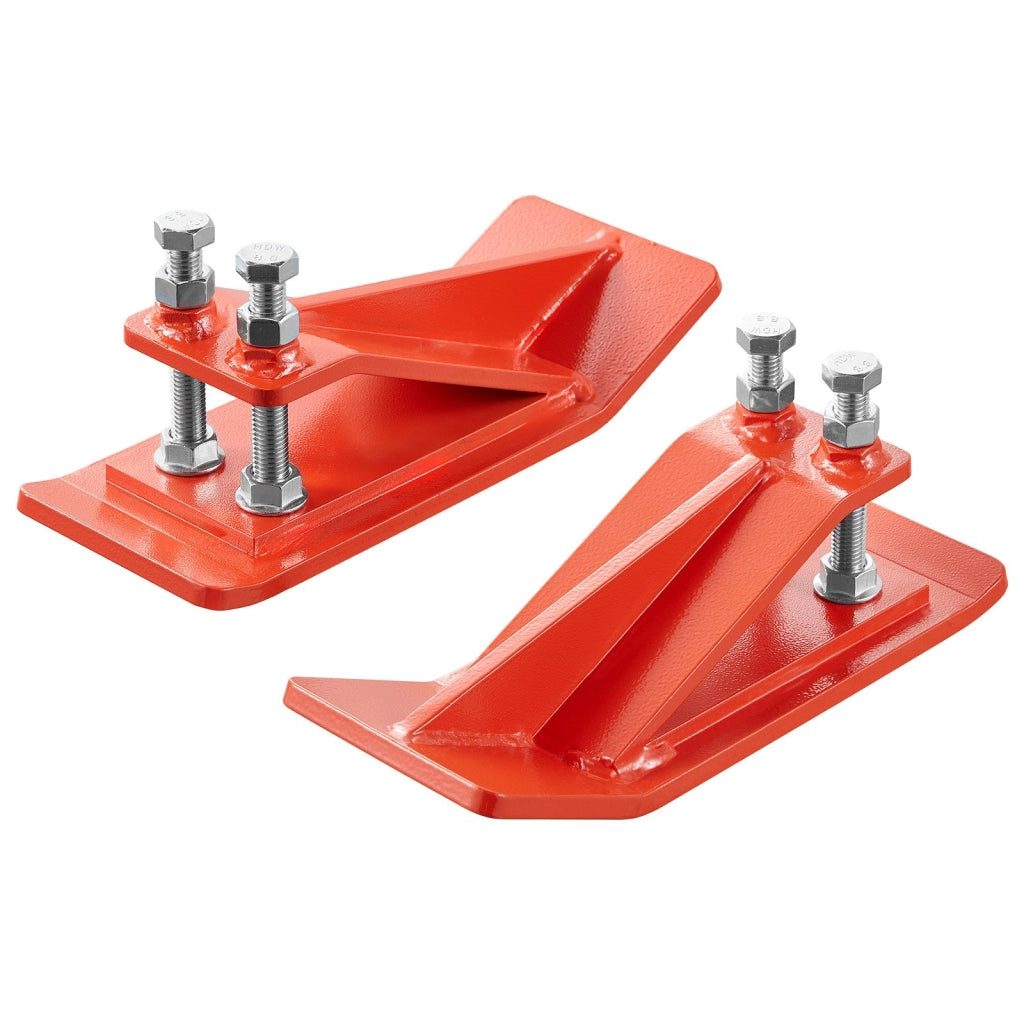 Protezione per Benna Trattore SSTBP-01O, Set 2 Pezzi in Acciaio Arancione, Robusto Salvabordi per Rimozione Neve e Ghiaia