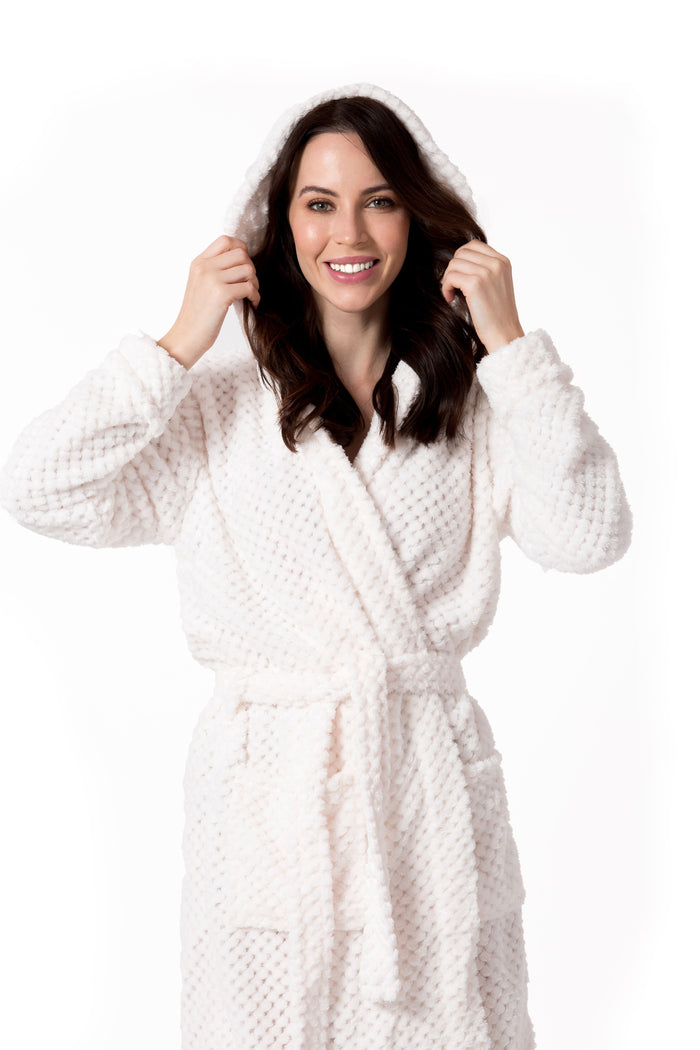 Accappatoio Da Donna Vestaglia Diamond Ecru S/m