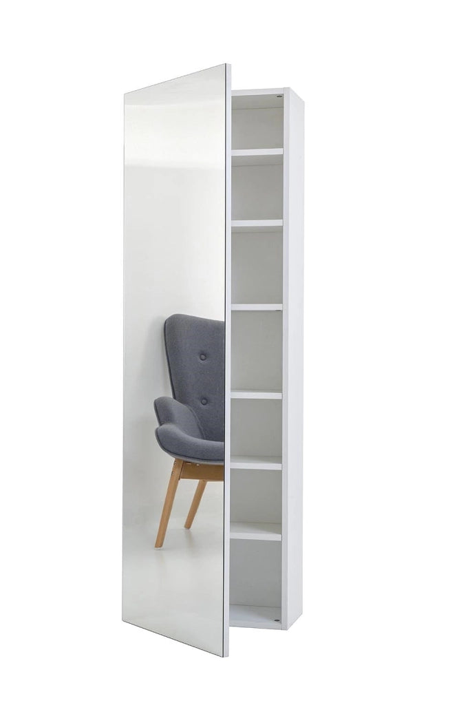 Scarpiera Libreria 5 Ripiani in Melaminico 88,5x25x160cm TFT Sc Bianca Specchio