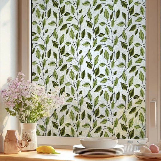 Foglia di vetro in rame anti-intrusione - statico - decorativo - sticker - protezione dalla privacy al 98% - 43,2 x 101,6 cm - decorazione per finestre