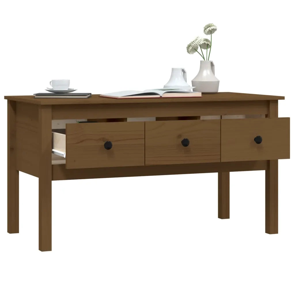 Tavolino da salotto | Tavolino da caff¨¨ | Tavolino da Soggiorno ambra 102x49x55cm in Legno Massello di Pino